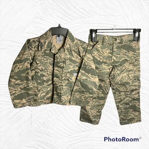 Trooper Air Force Camouflage Cargo Jacket Pants Set Boys Sz 4